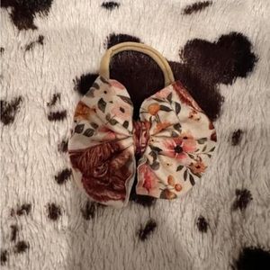 Highland cow nylon baby bow